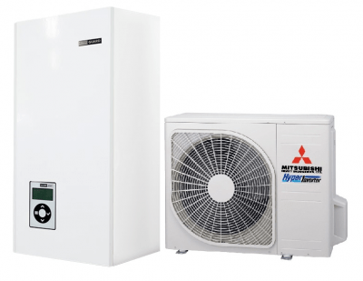 Тепловой насос Mitsubishi Heavy HeartGuard FDC 40VNX на 4,5кВт воздух-вода (SRC40ZSX-W+HPM 60-90)