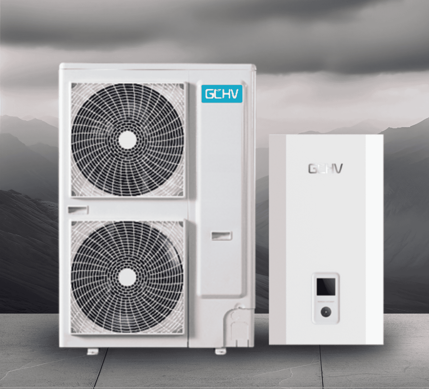 Инверторный тепловой насос Chigo GCHV CLP-V16HW/DZR4 на 16 кВт, площадь до 160 м², работа при -28°С/+48°С, (380В)