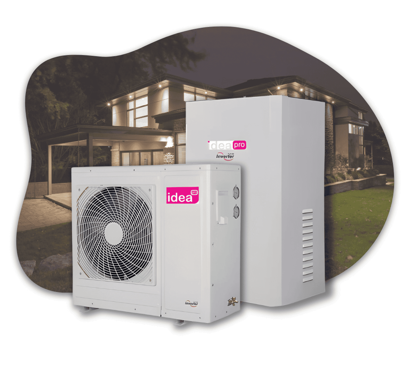 Тепловий насос Idea ISW-10SF2-DN1 / ISW-10SF2-SPM повітря-вода, спліт система, на 10кВт