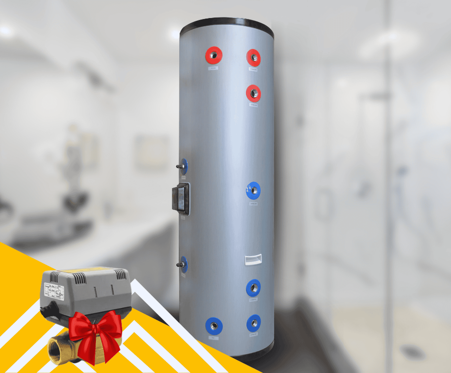 Бак непрямого нагріву, бойлер нержавіючий Raymer DHWP 150л (ГВП) змійовик 2,25 м.кв.