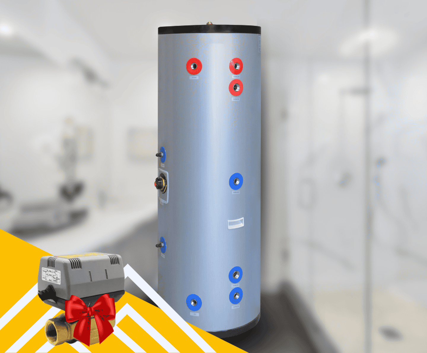 Бак непрямого нагріву, бойлер нержавіючий Raymer DHWP 200л (ГВП) змійовик 3 м.кв.