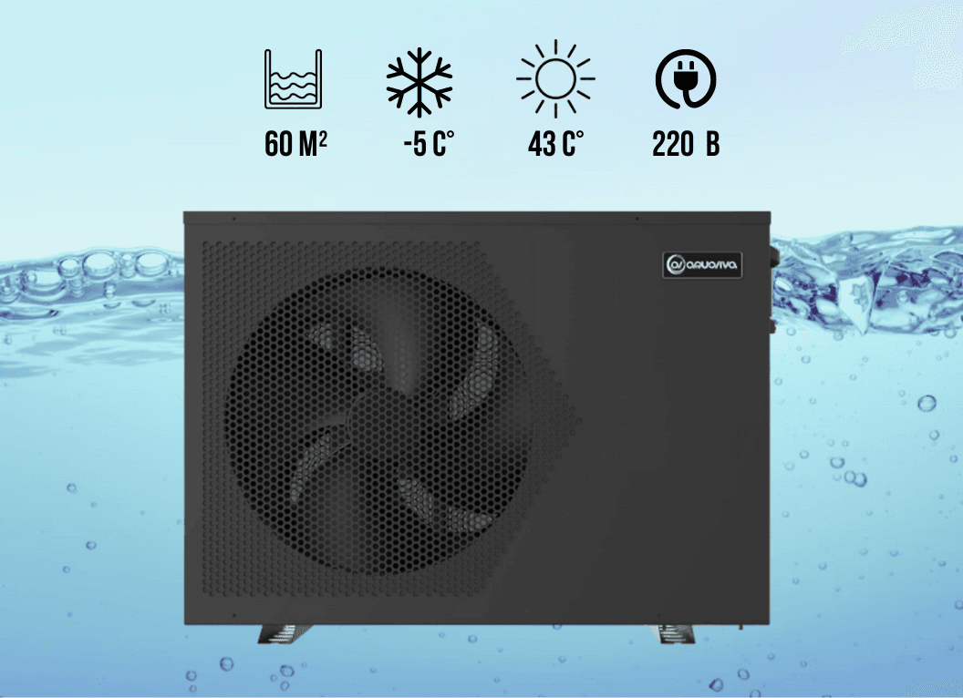 Тепловой насос для бассейна Aquaviva Model 12 ON/OFF (12,4 кВт), 220 В, обьем бассейна до 60 м³