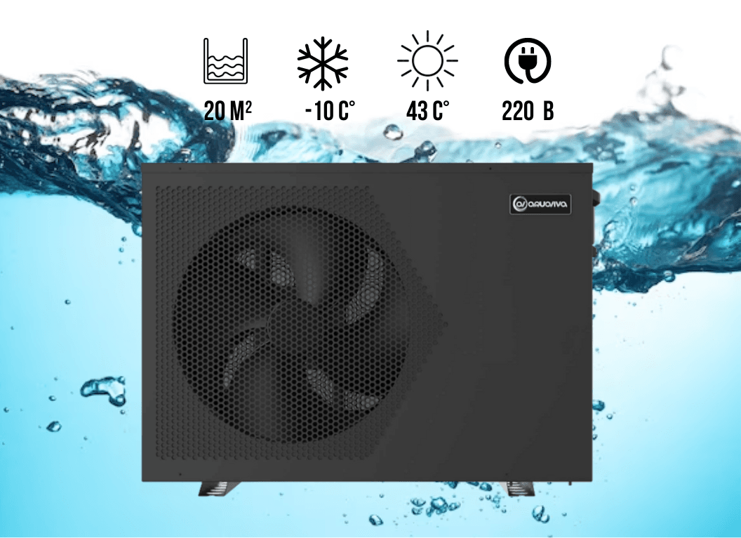 Інверторний тепловий насос Aquaviva Model 5 (5.5 кВт) 220 В, об’єм басейну до 20 м³