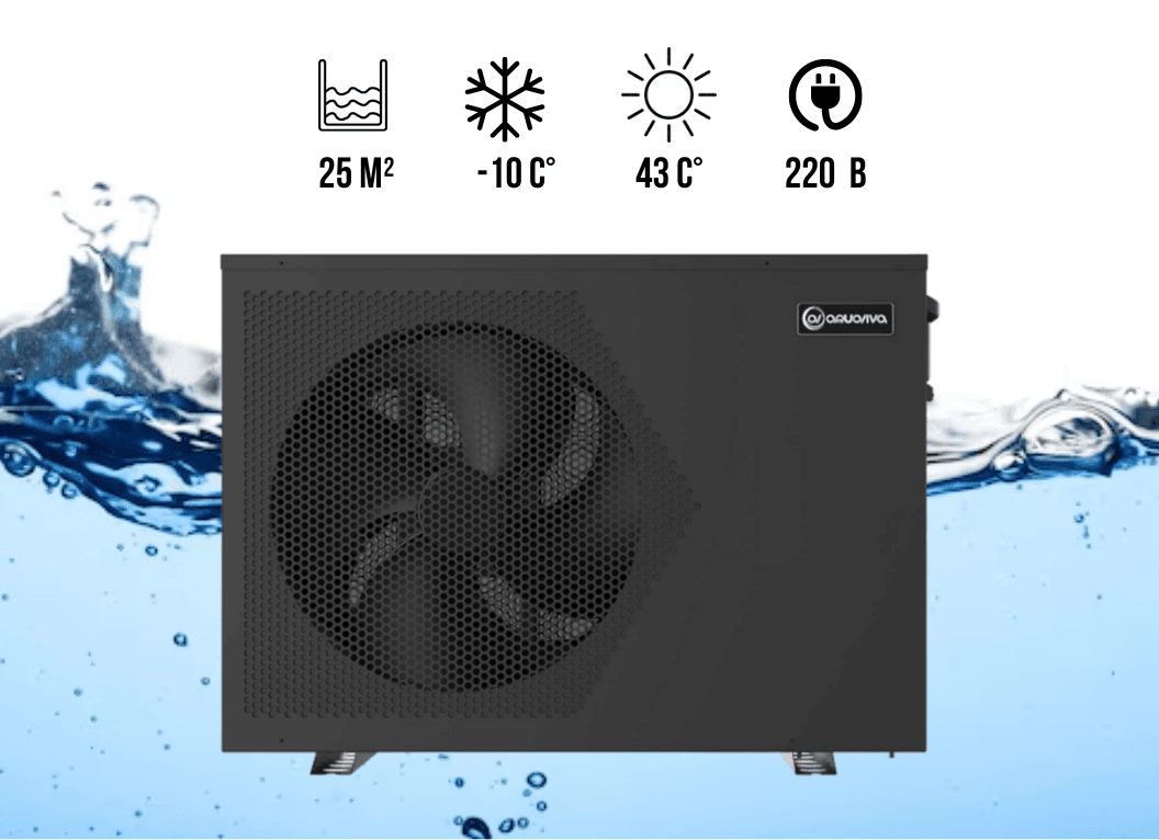 Інверторний тепловий насос Aquaviva Model 7 (7,2 кВт) 220 В, об’єм басейну до 25 м³