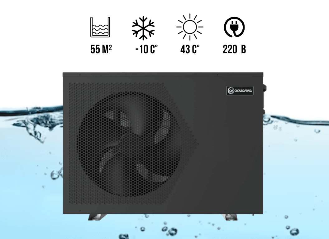 Інверторний тепловий насос Aquaviva Model 11 (11,5 кВт) 220 В, об’єм басейну до 55 м³