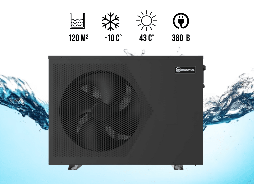 Інверторний тепловий насос Aquaviva Model 28T (28,1 кВт) 380 В, об’єм басейну до 120 м³