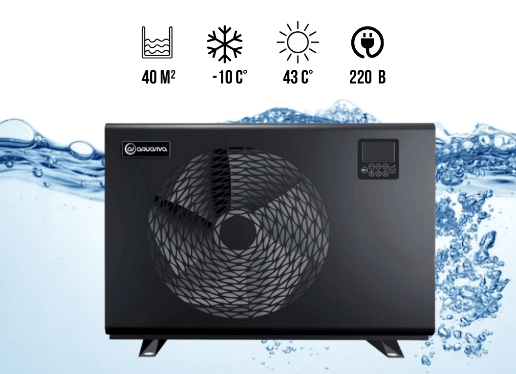 Інверторний тепловий насос Aquaviva Superior 9 (9.03 кВт), 220 В, об’єм басейну до 40 м³