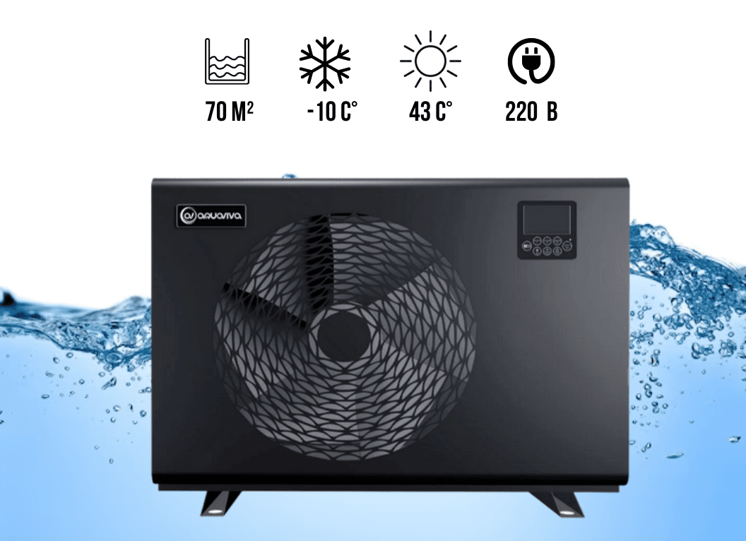 Інверторний тепловий насос Aquaviva Superior 15 (15,25 кВт), 220 В, об’єм басейну до 70 м³