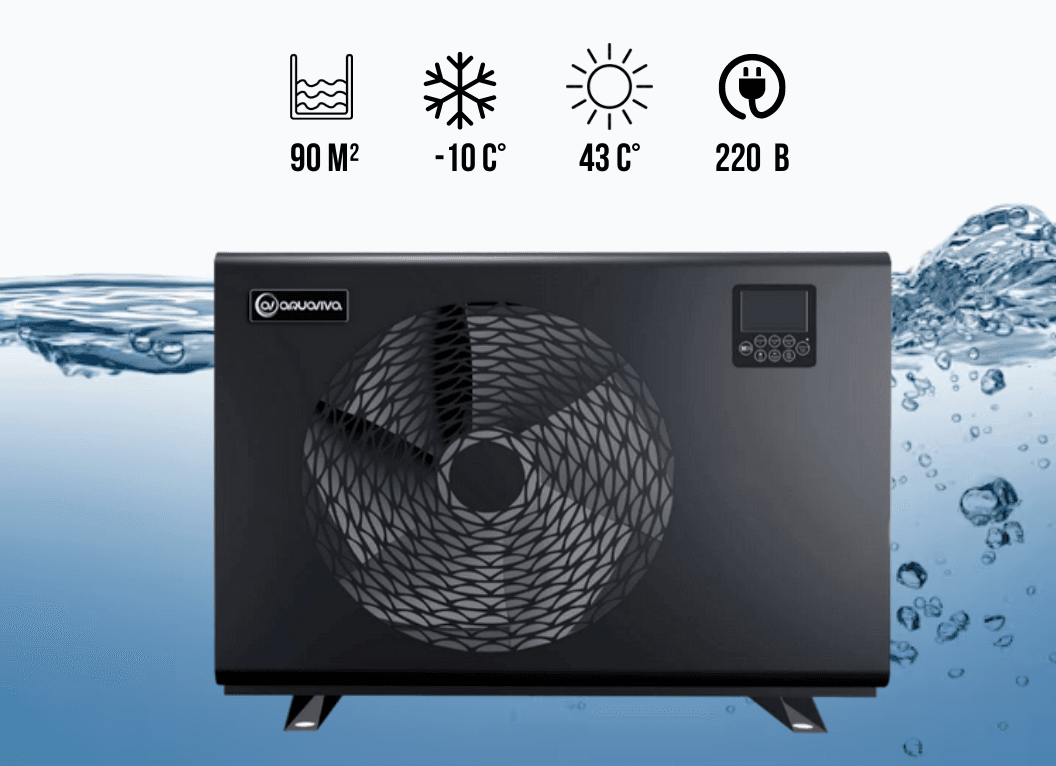 Інверторний тепловий насос Aquaviva Superior 19 (19,21 кВт), 220 В, об’єм басейну до 90 м³