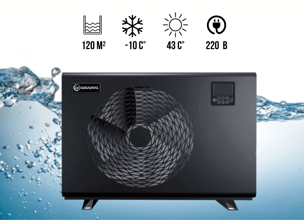 Інверторний тепловий насос Aquaviva Superior 27 (27,28 кВт), 220 В, об’єм басейну до 120 м³