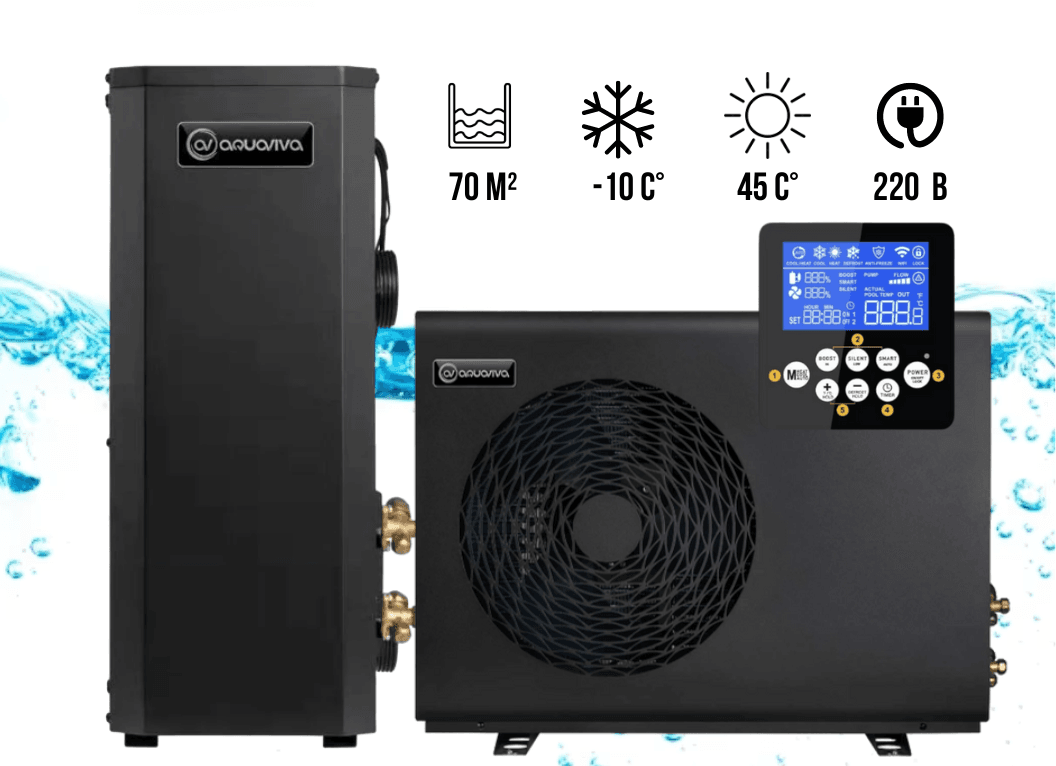 Інверторний тепловий насос Aquaviva Superior Split 15 (15,25кВт) 220 В, об’єм басейну до 70 м³