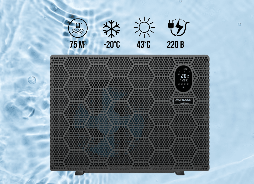 Инверторный тепловой насос Fairland X20-16 (16.5 кВт), 220 В для бассейнов до 75 м³