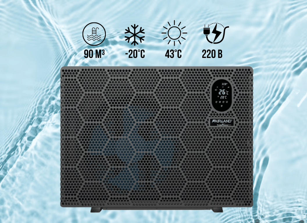 Інверторний тепловий насос Fairland X20-18 (18.5 кВт), 220 В для басейнів до 90 м³