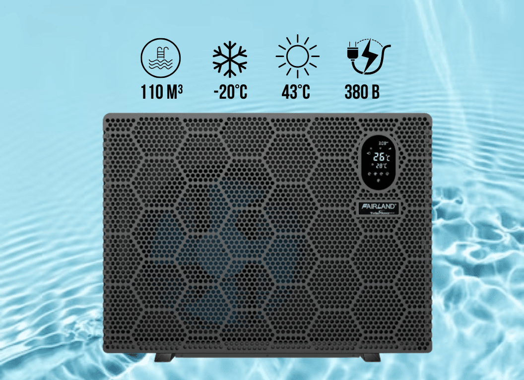 Інверторний тепловий насос Fairland X20-26T (26,5 кВт), 380 В для басейнів до 110 м³