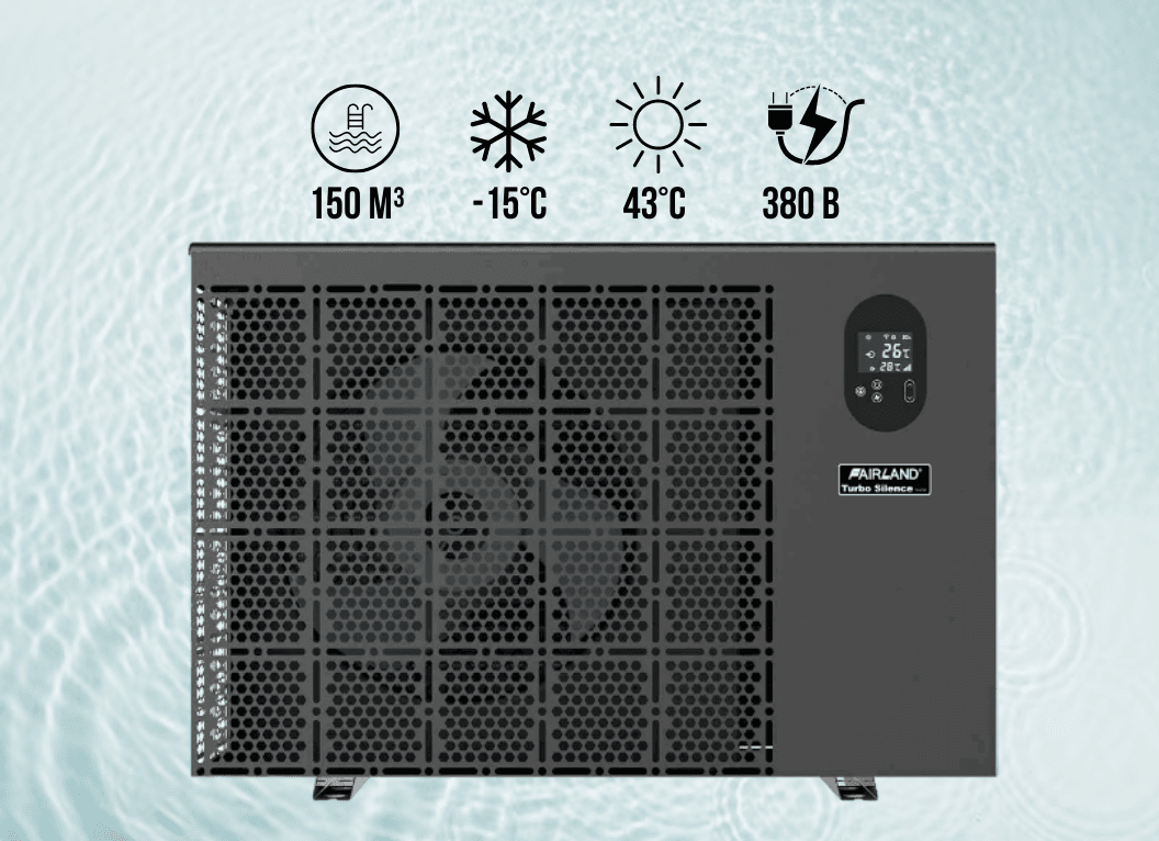 Інверторний тепловий насос Fairland InverX 80Т (32 кВт), 380 В для басейнів до 150 м³