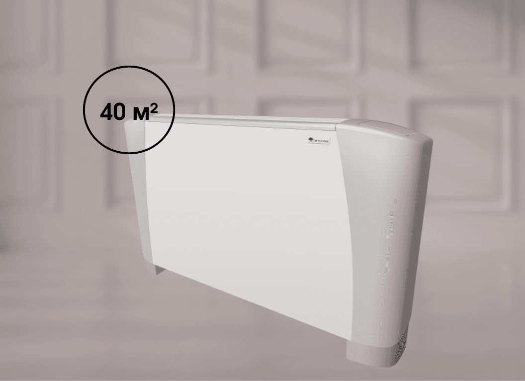 Универсальный фанкойл Mycond SEC/F 6.4 (5 кВт), 50 Па площадь до 40 м² (4-рядный)