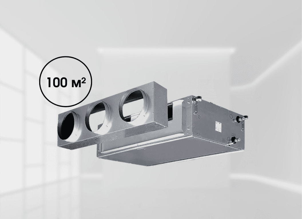 Канальный фанкойл высоконапорный Mycond DFCL 34+1 (11,32 кВт), площа до 100 м² (4-трубный)