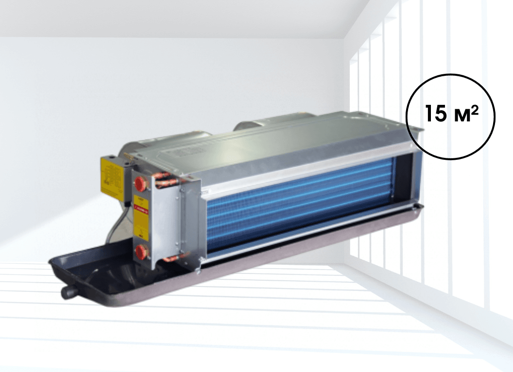 Канальный фанкойл Mycond MCFC-034 1,8 кВт, 220 В площадь до 15 м² (средненапорный)