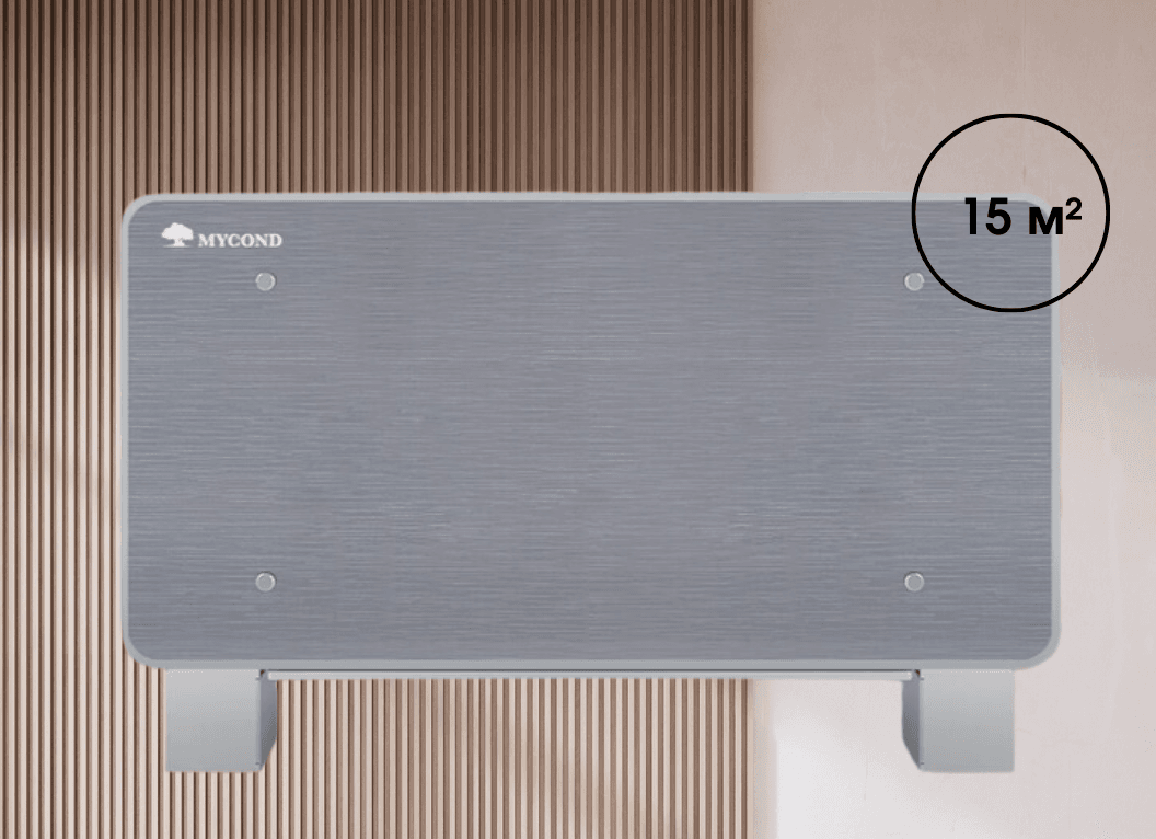 Підлоговий фанкойл Mycond SILVER GLASS MC-SG-200T2 1.55 кВт, площа обігріву 15 м²