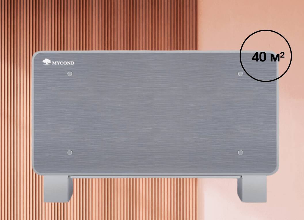 Напольный фанкойл Mycond SILVER GLASS MC-SG-600T2 3,71 кВт, площадь обогрева 40 м²