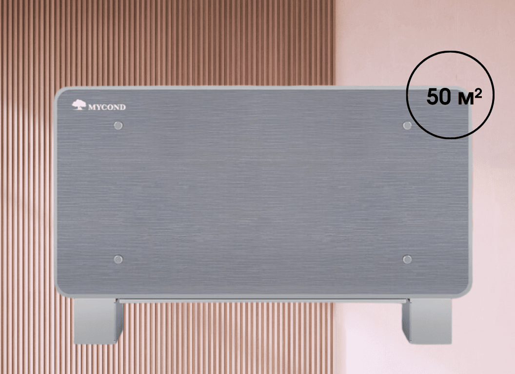 Підлоговий фанкойл Mycond SILVER GLASS MC-SG-800T2 4,71 кВт, площа обігріву 50 м²
