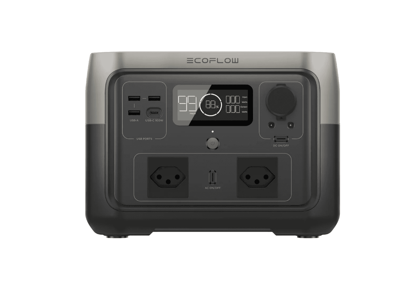 Зарядная станция EcoFlow RIVER 2 Max EU (512 Вт-ч) портативная, переносная, ZMR610-B-EU (со швейцарской розеткой и переходником)