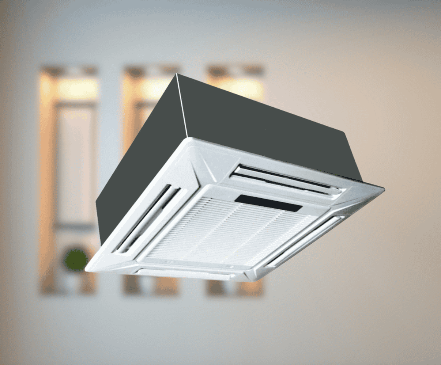 Касетний фанкойл Idea IKD-300R-SA6 (2,7 кВт), площа до 30 м², чотирьохсторонній з дренажним насосом (панель IBQ4-03-MB13-SA6 + пульт ДУ в комплекті)