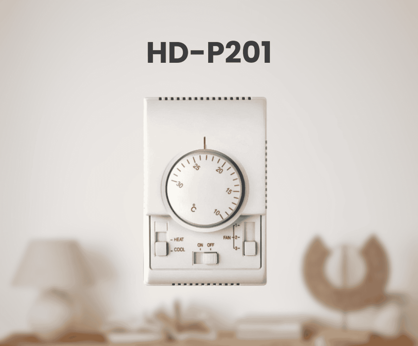 Контроллер для фанкойлов настенный, проводной пульт термостат Midea/Idea HD-P201