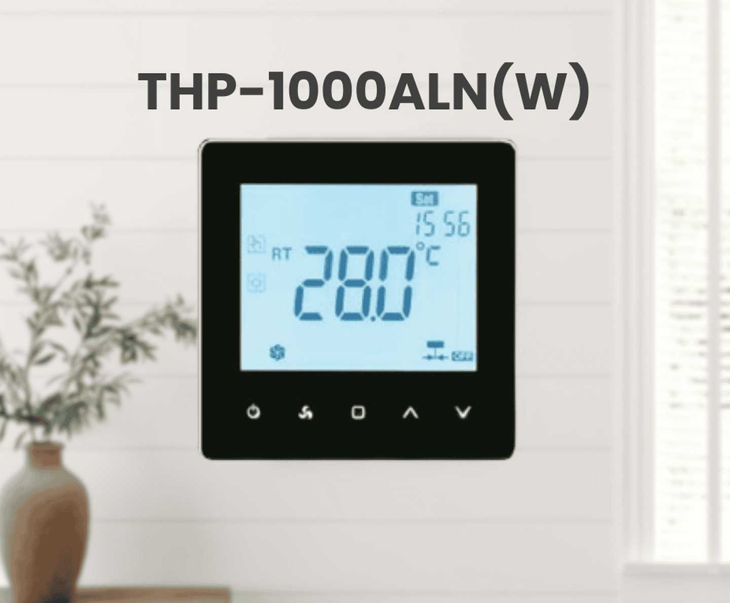 Електронний сенсорний термостат THP-1000ALN(W) для фанкойлів Midea/Idea