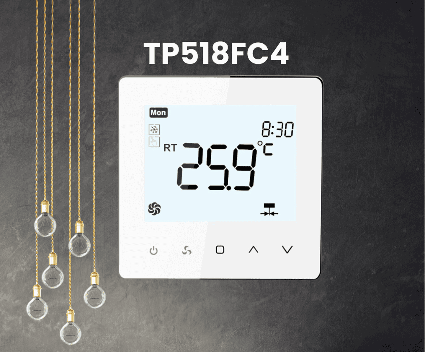 Настенный сенсорный пульт-термостат TP518FC4 для 4-трубных фанкойлов