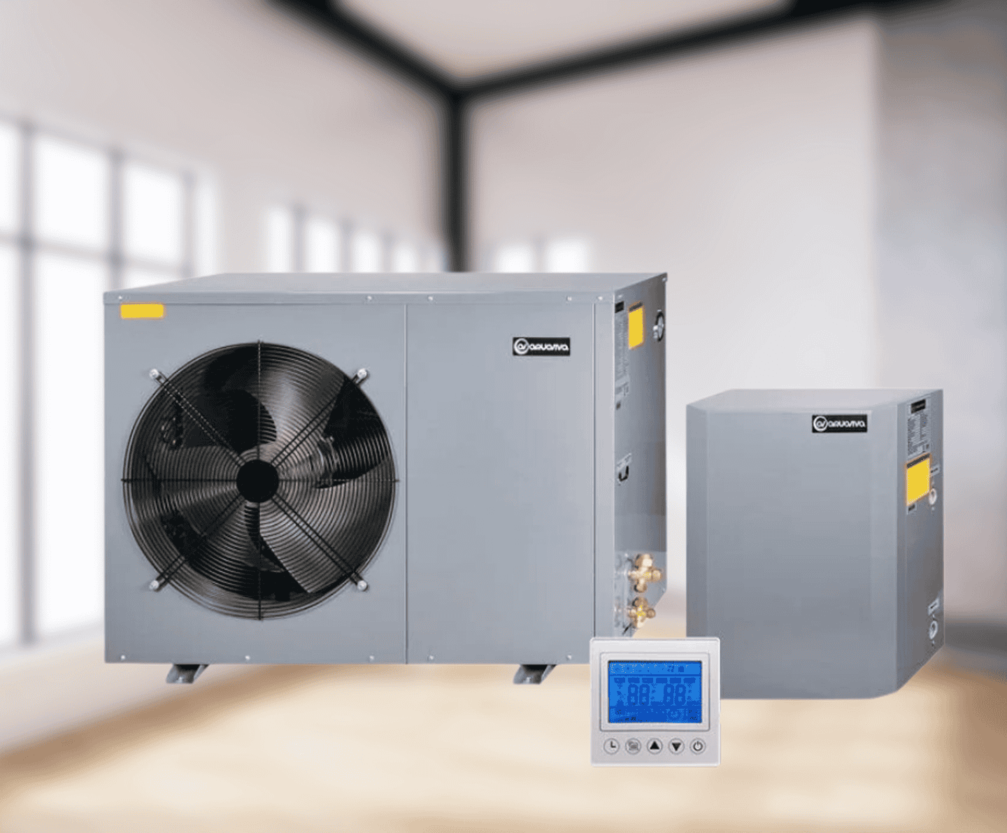 Інверторний тепловий насос Aquaviva AVH7S (6.8 кВт), до -20°C, спліт-система до 70 кв.м, 220 В, з циркуляційним насосом