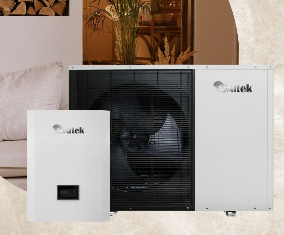 Інверторний тепловий насос Altek PRO 12 split EVI на 12 кВт, до -30°C, спліт-система до 120 м²