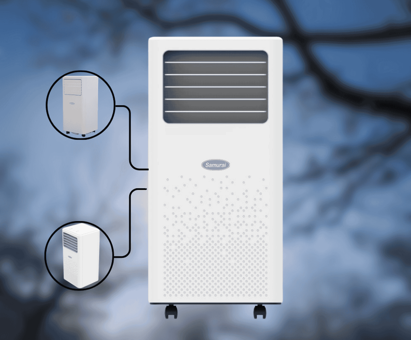 Кондиціонер мобільний Samurai PEARL SMN-07CRN7M 2,1 кВт, 220 В, до 20 кв.м., робота до -7°С