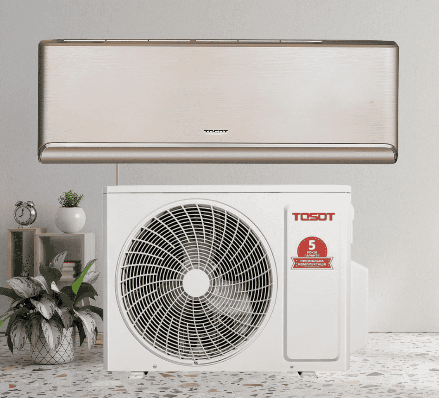 Кондиционер инверторный TOSOT Naomi GD-09RG GOLDEN NOBLE, 2,7 кВт, до 25-30 кв.м, работа при -25/+50°C, 220 В