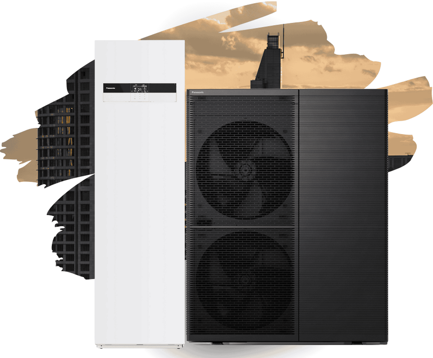 Тепловой насос Panasonic Aquarea High Performance серия М R290 (WH-ADC0916M3E53/WH-WDG16ME5) на 16 кВт, до 160 м², встроенный бак ГВС 260л, -25°С/+43°С, 220В