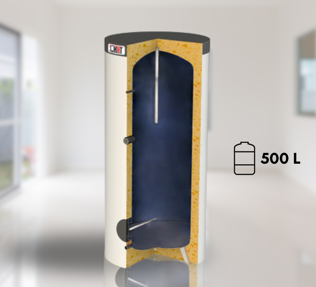 Бак ГВС, Premium KHT ВТ-B-00-500-WP-PU, водонагреватель, бойлер 500 литров для тепловых насосов, электрокотлов без теплообменника