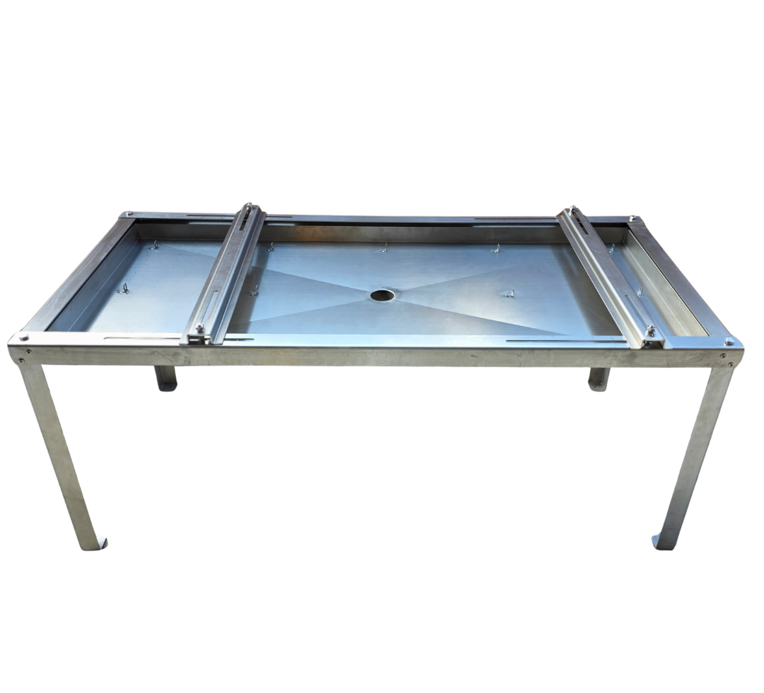 Універсальна нержавіюча підставка 1200*530*400 мм під тепловий насос для моделей на 10/15/18 кВт