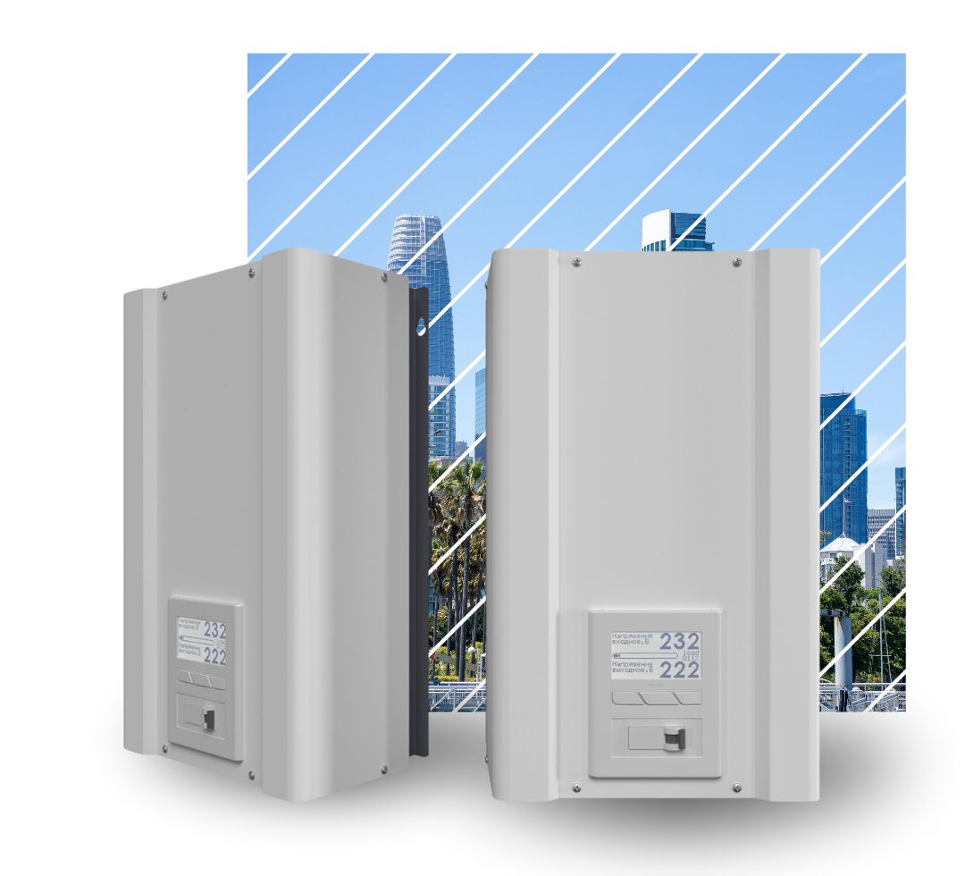 Однофазный стабилизатор напряжения Элекс Ампер У 9-1/40 v2.1 симисторный, 9 кВт/40 А, диапазон 160-260В, (LCD-дисплей)